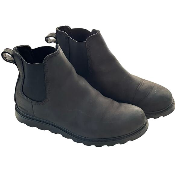 SOREL REVEL RD Black Women's Waterproof Chelsea Boot 8.5 - Picture 1 of 8